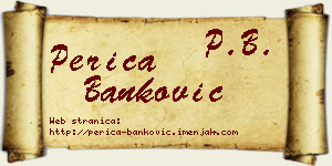 Perica Banković vizit kartica